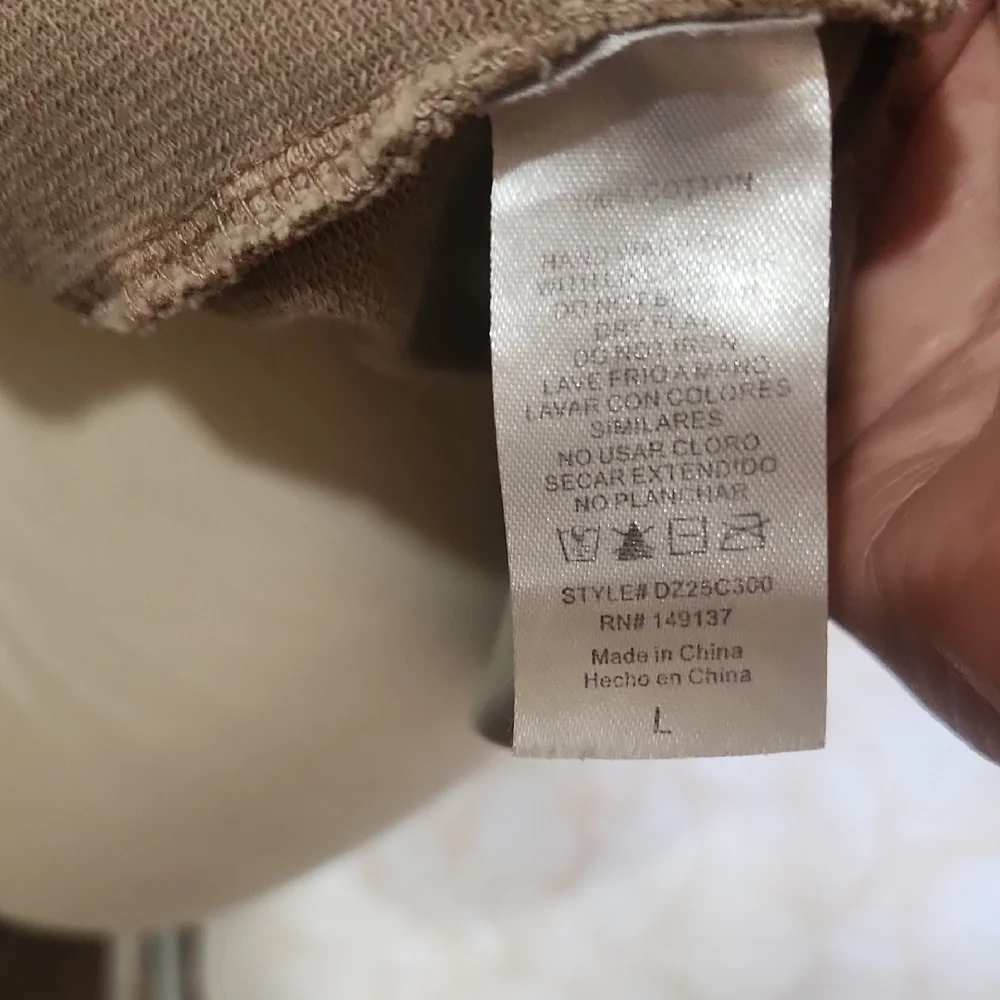 Double Zero Taupe Streetwear Minimalist Tunic Top/Dress Size Large - Picture 3 of 12